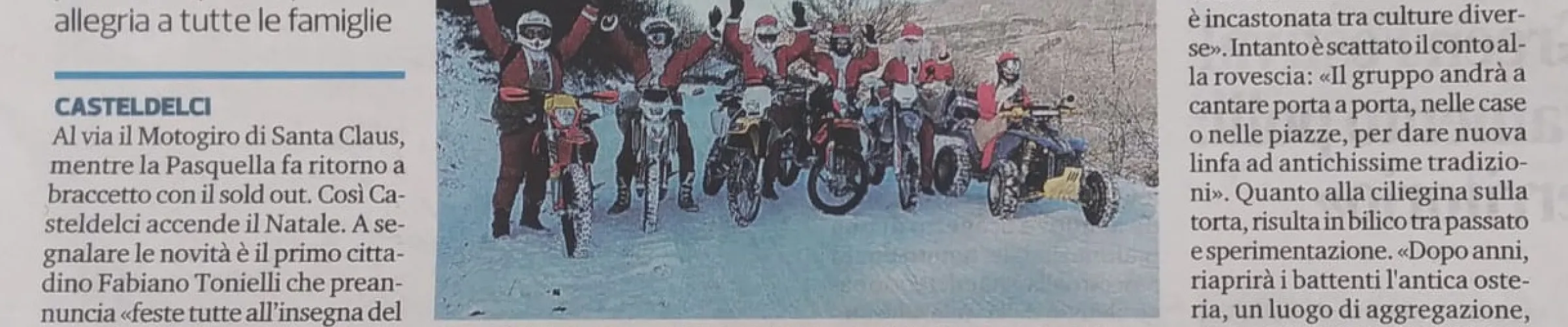 Romba il Motogiro di Santa Claus. A Casteldelci torna anche la Pasquella 