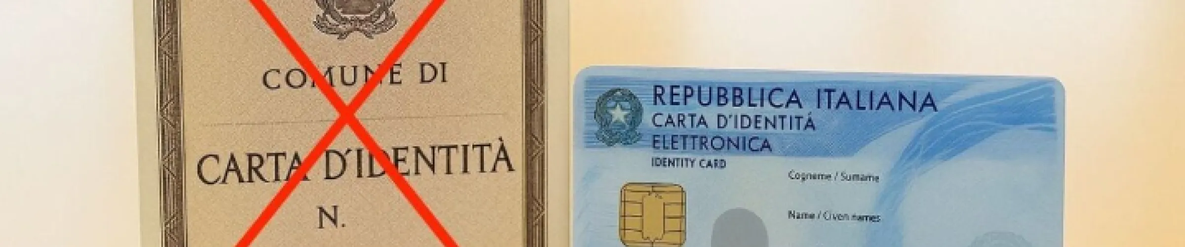 carta d'identità cartacea sbarrata e cie
